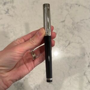 Cartier Pasha Black Composite and Platinum Plated Rollerball Pen